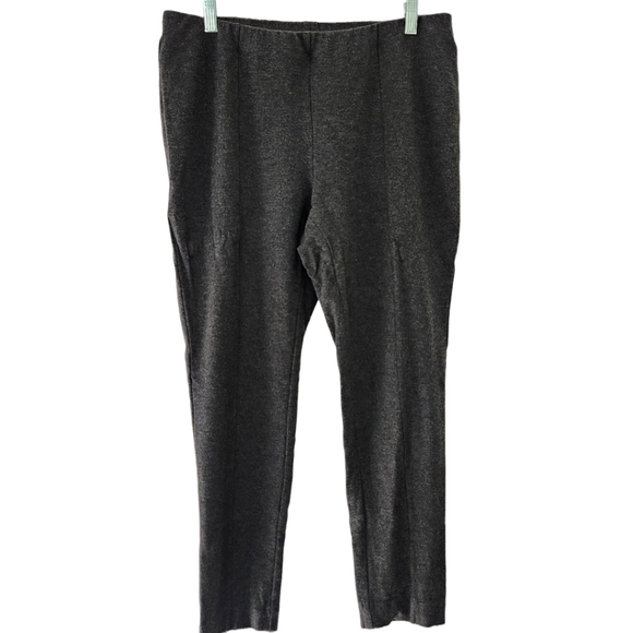 J. Jill Pants - J. Jill Gray Ponte Knit Leggings Size Large Stretch Viscose
